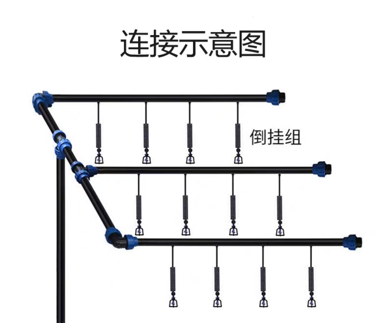 吊挂微喷安装示意图